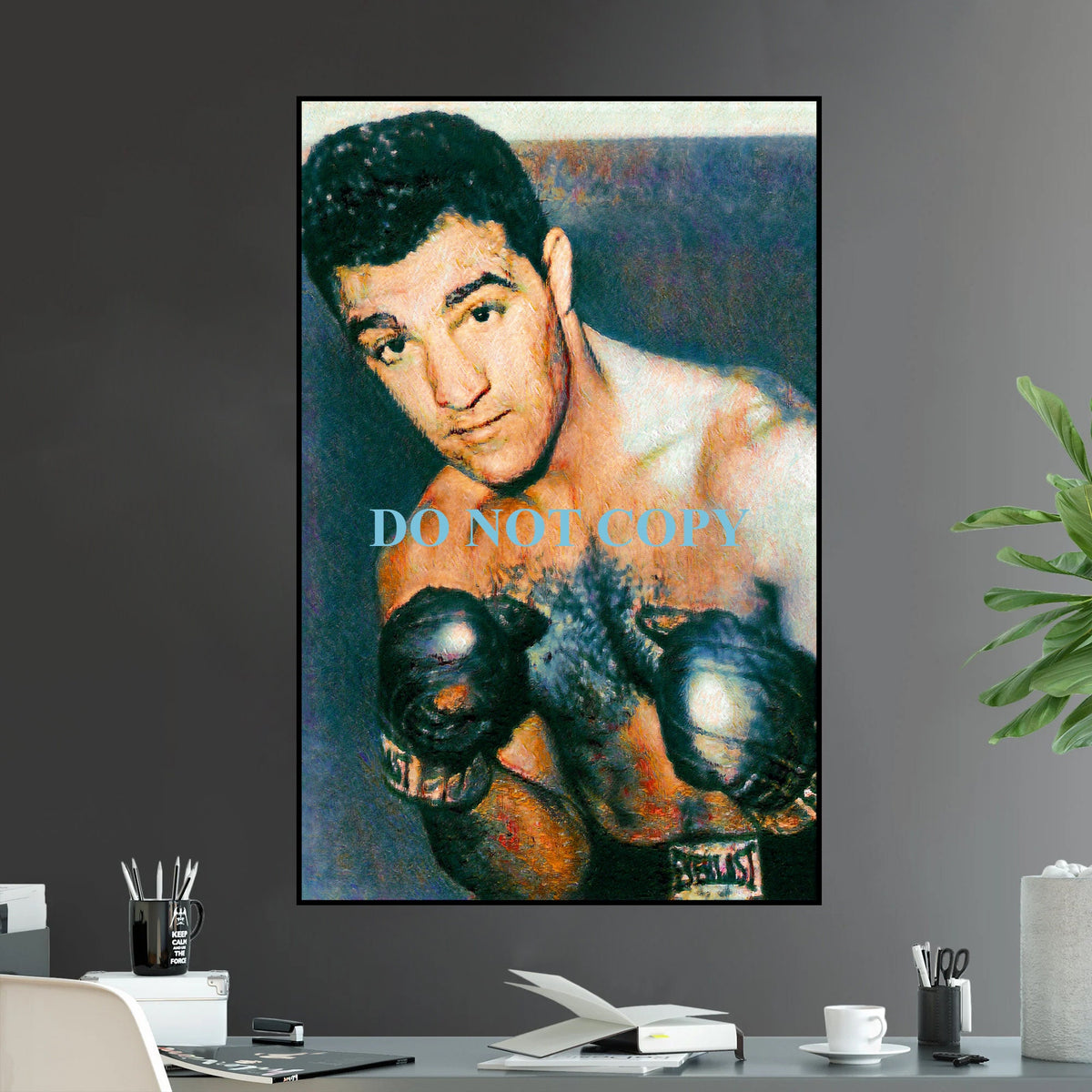 Rocky Marciano Undisputed Heavyweight Champion Iconic Fighter Series 4 The Undefeated Boxing - Poster | Canvas Wall Art Print