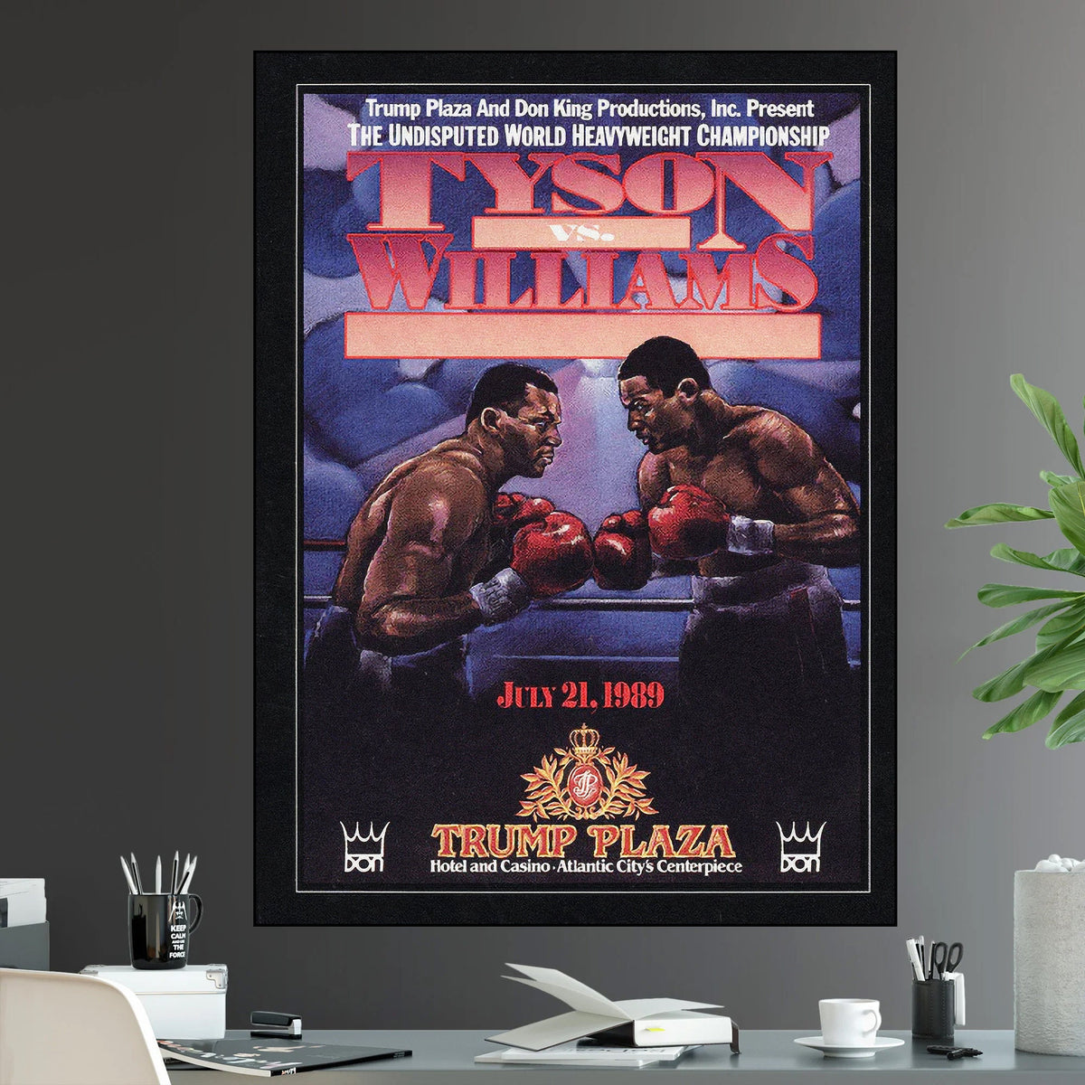 Mike Tyson vs Carl Williams Undisputed Heavyweight World Championship Battle Iconic Boxing Pay Per View - Poster | Canvas Wall Art Print