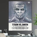 Mike Tyson vs James Smith Undisputed Heavyweight World Championship Battle Fight Program Iconic Boxing UFC - Poster | Canvas Wall Art Print