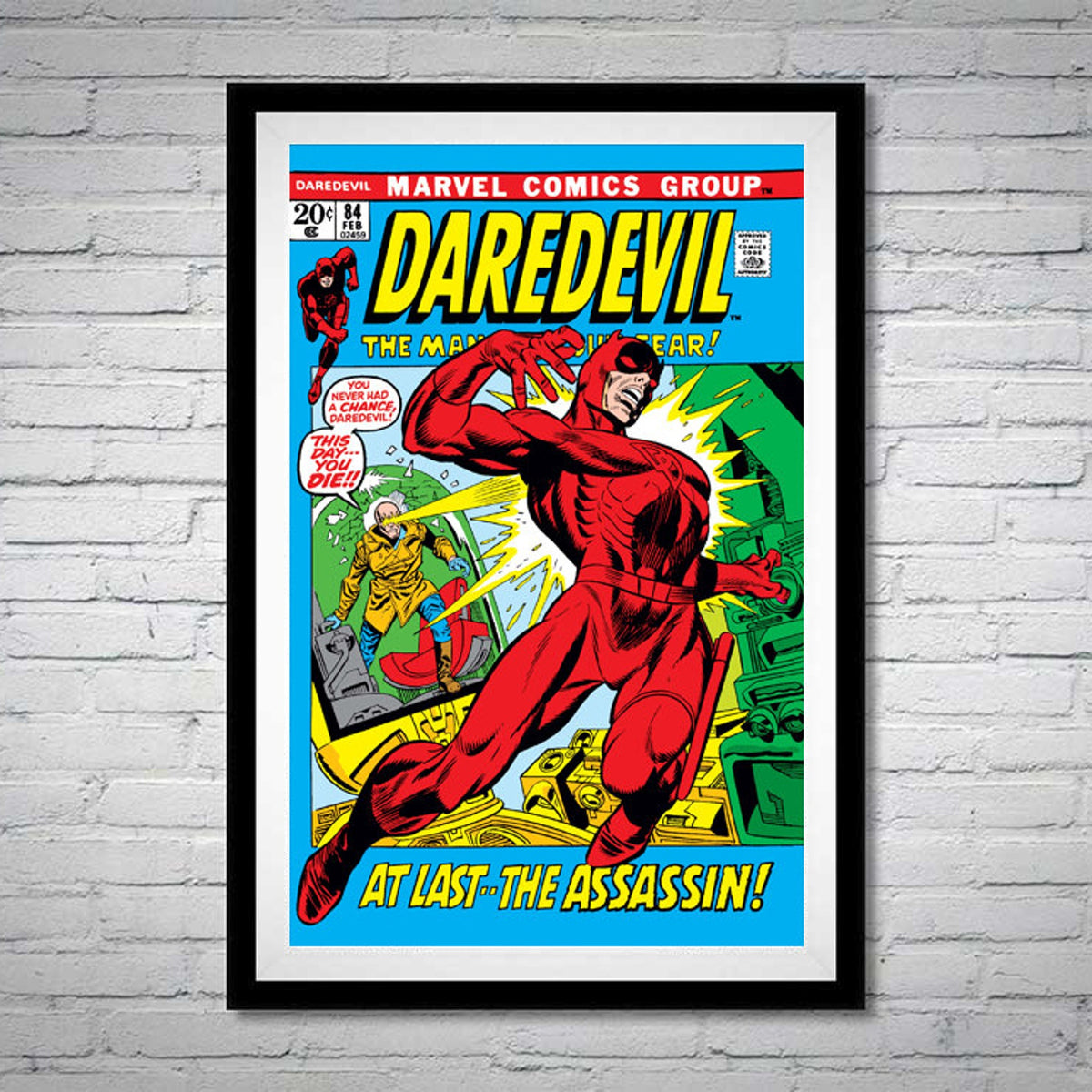 Daredevil The Man Without Fear Comic Book Issue 84 Assassin Matt Murdock - Poster | Canvas Wall Art Print