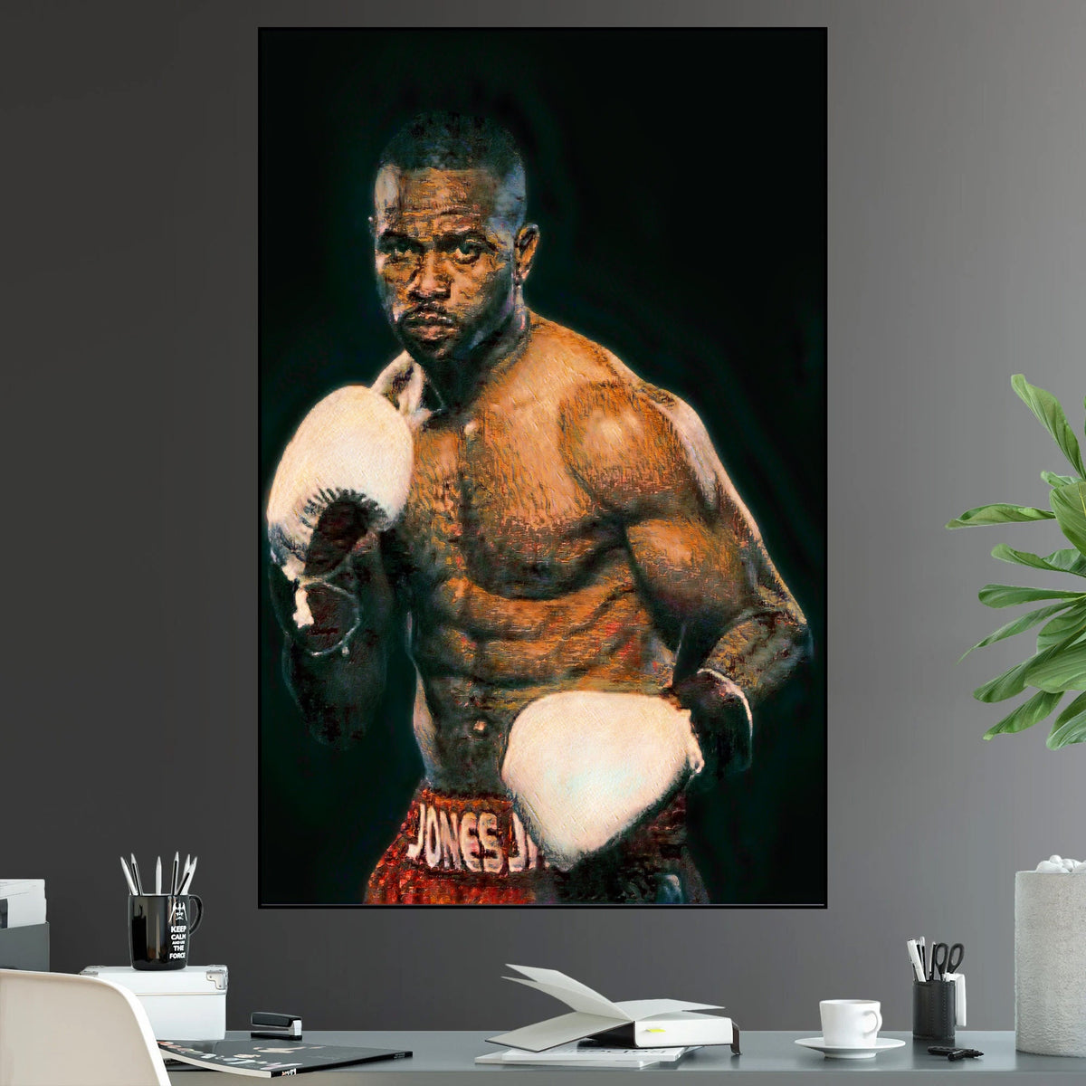 Roy Jones Jr Heavyweight Champion Iconic Fighter Series Boxing MMA Martial Arts - Poster | Canvas Wall Art Print