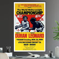 Sugar Ray Leonard vs Roberto Duran 2 Undisputed Welterweight World Championship The Super Fight Boxing Reproduction - Poster | Canvas Wall Art Print