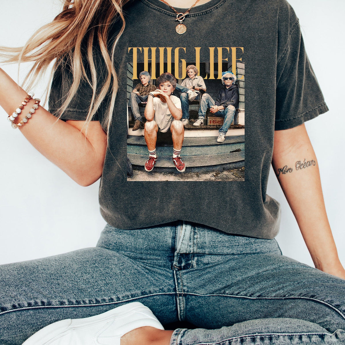 Golden Girls Thug Life Comfort Shirt The Golden Girls Fan Shirt Golden Girls Lover Gift 80s TV Sitcom Shirt For Women