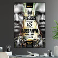 UFC 305 Israel "Izzy" Adesanya vs Dricus Du Plessis Middleweight Championship Title Kara vs France - Poster | Canvas Wall Art Print