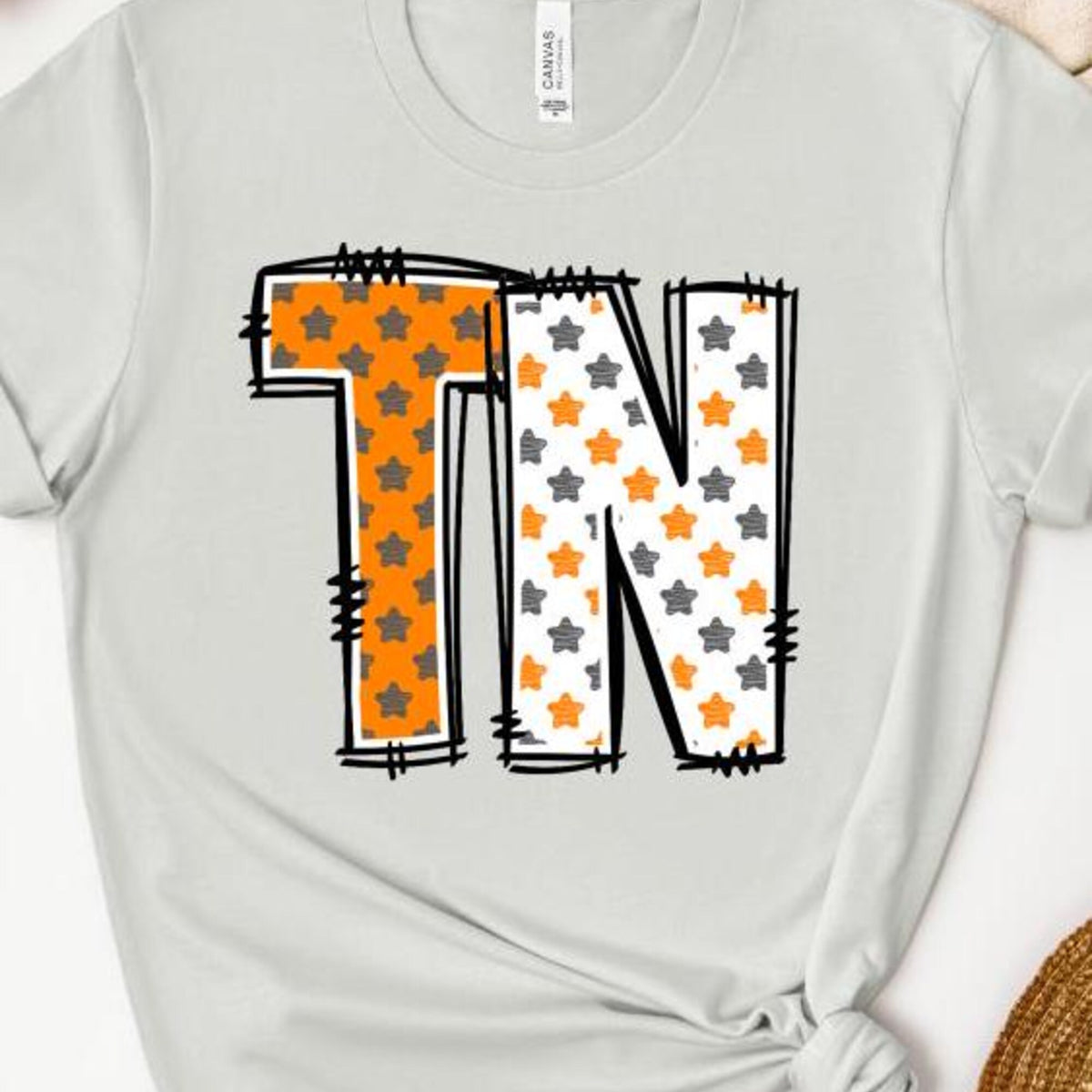 Comfort Colors Tennessee Volunteer State Shirt Women, TN Vibes Stars Vintage Graphic Tee, Fan Gift for Her Aesthetic