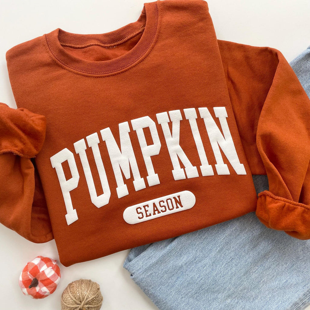 Pumpkin Season Sweatshirt Fall Crewneck for Women Autumn Outfit Pumpkin Sweater