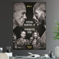 UFC 307 Alex Pereira vs Khalil Rountree Jr Light Heavyweight Championship Title Pennington vs Pena - Poster | Canvas Wall Art Print