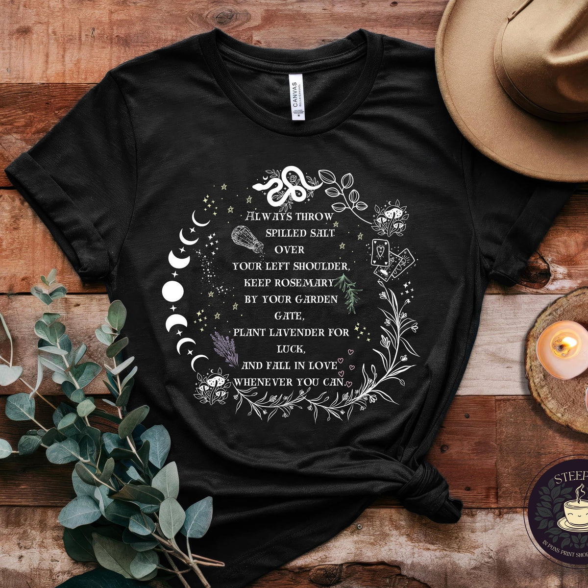 Comfort Colors Practical Magic Inspired Shirt Women, Enchanting Mantra Witchy Halloween Graphic Tee, Gift for Witches Her Aesthetic