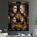 UFC 308 Ilia Topuria vs Max Holloway Featherweight Championship Title Robert Whittaker Chimaev - Poster | Canvas Wall Art Print