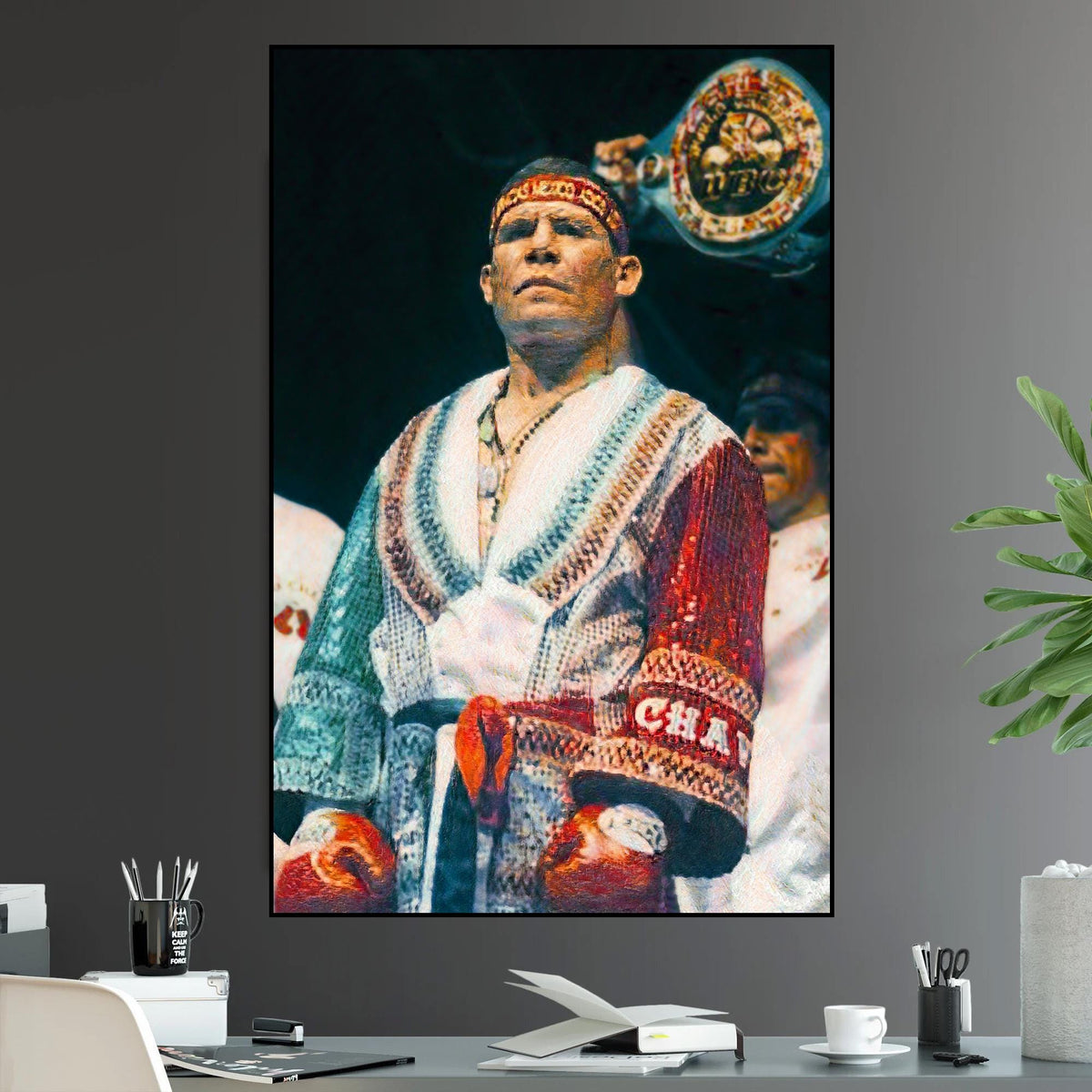Julio Cesar Chavez Lightweight Boxer World Champion Iconic Fighter Series Boxing MMA - Poster | Canvas Wall Art Print