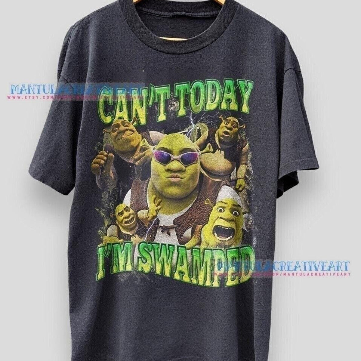 Funny Shrek Meme Shirt Cant Today Im Swamped