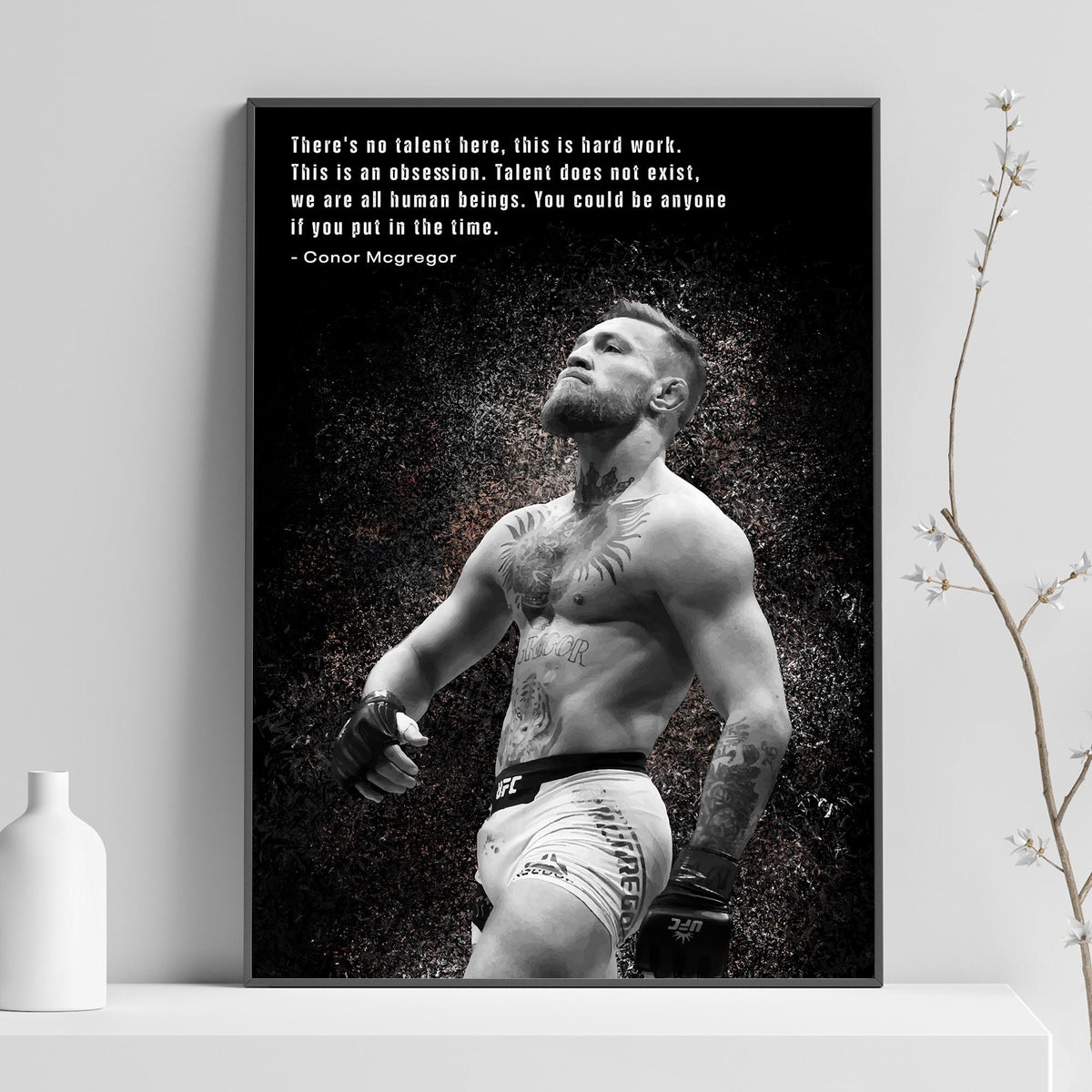 Conor McGregor UFC Motivation - Poster | Canvas Wall Art Print
