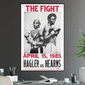 Marvelous Marvin Hagler vs Thomas "Tommy" Hearns Undisputed Welterweight World Championship The Fight Boxing Reproduction - Poster | Canvas Wall Art Print