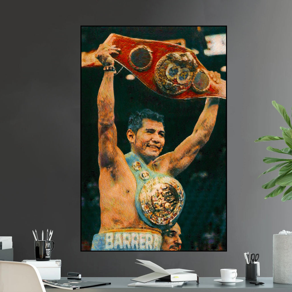 Marco Antonio Barrera Lightweight Champion Iconic Fighter Series Boxing Legend MMA - Poster | Canvas Wall Art Print