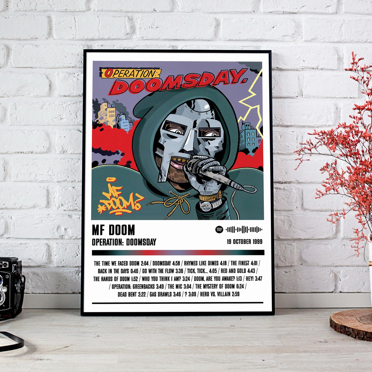 MF DOOM Operation Doomsday Album Cover Music Gift - Poster | Canvas Wall Art Print
