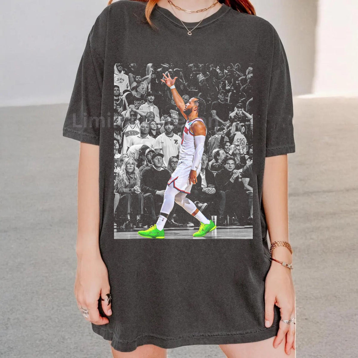 Vintage Jalen Brunson New York Knicks Shirt Basketball Comfort Colors Tee Fan Gift Unisex