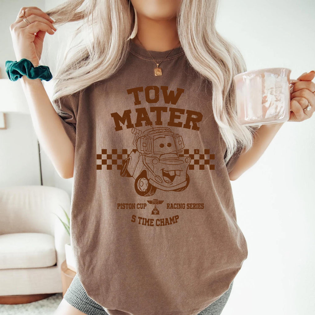 Comfort Colors Tow Mater Shirt Women, Disney Cars Pixar Birthday Family Trip Graphic Tee, Gift for Her Aesthetic