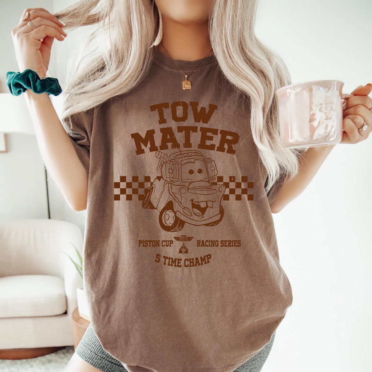 Comfort Colors Tow Mater Shirt Women, Disney Cars Pixar Birthday Family Trip Graphic Tee, Gift for Her Aesthetic