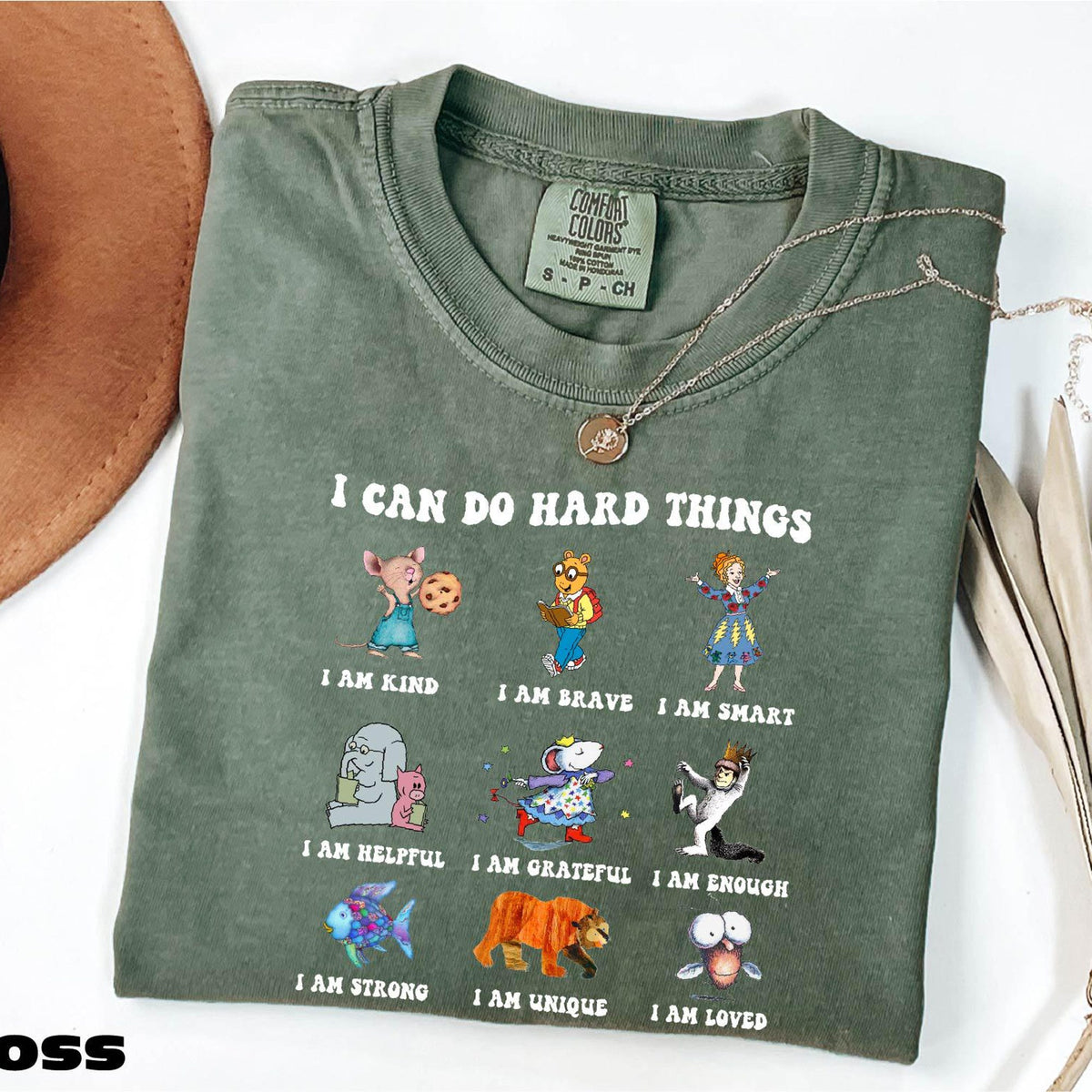 I Can Do Hard Things Shirt Childrens Book Characters Tee Believe In Yourself Sweater Back To School Sweatshirt Comfort Colors TShirt