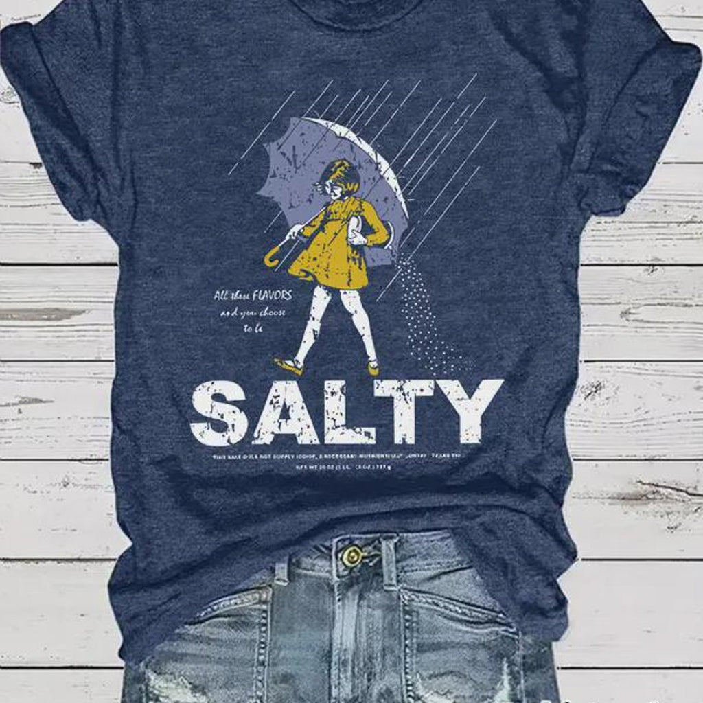 Salty Girl Tee Womens Vintage Cotton Blend TShirt