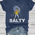 Salty Girl Tee Womens Vintage Cotton Blend TShirt