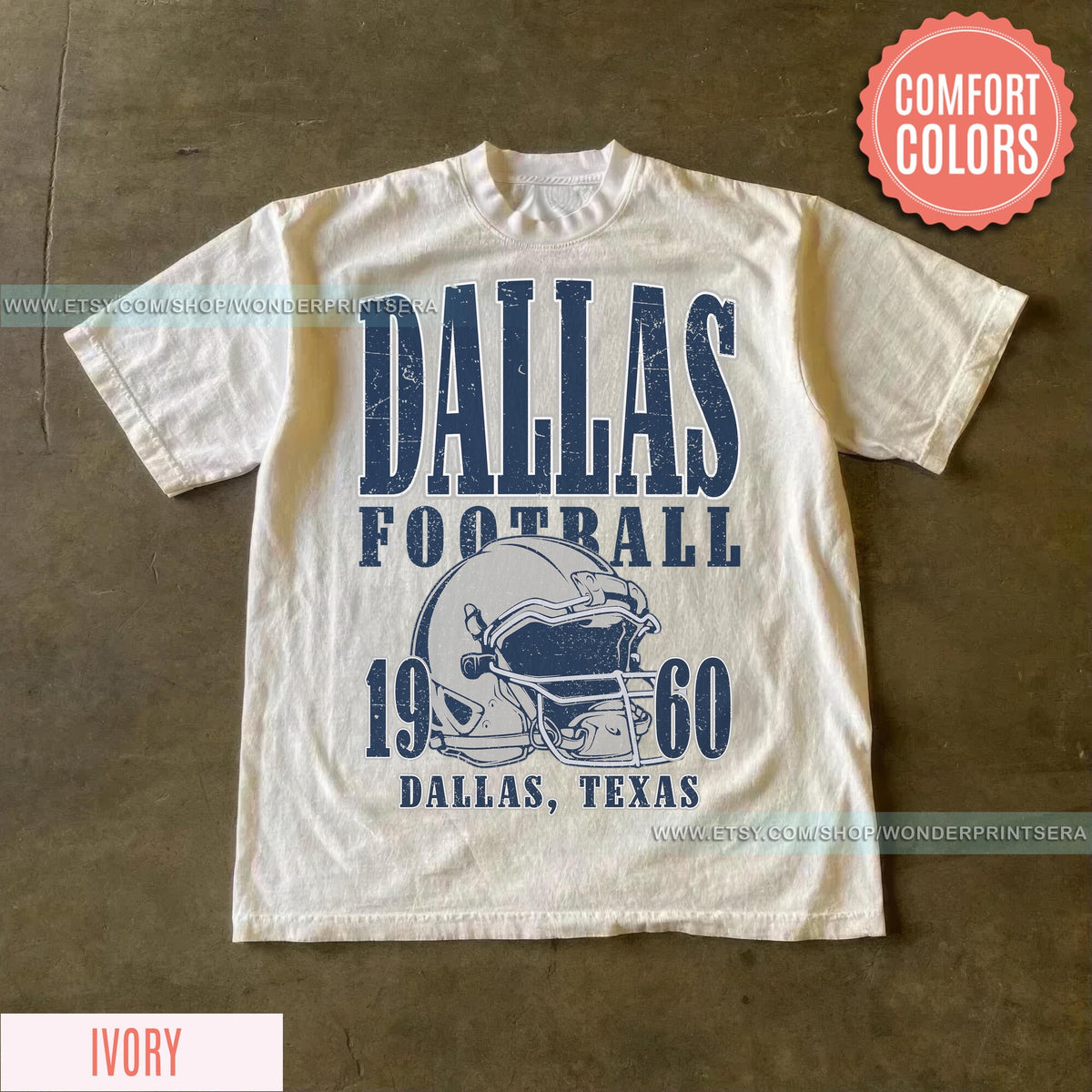 Dallas Football Vintage Style Comfort Colors TShirtDallas Football ShirtCowboy TShirtDallas ShirtFootball ShirtDallas Fans FSM1