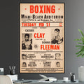 Muhammad Ali vs Donnie Fleeman Cassius Clay Undisputed Heavyweight World Championship Battle Iconic Boxing - Poster | Canvas Wall Art Print