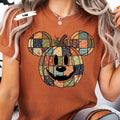 Comfort Colors Mickey Pumpkin Patchwork Fall Shirt Women, Disney Halloween Spooky Season Graphic Tee, Gift for Her Aesthetic