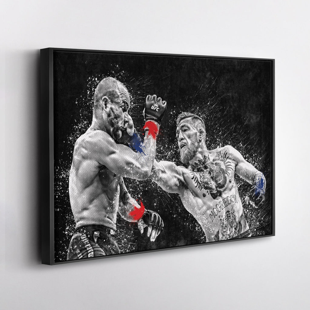 Conor McGregor vs Eddie Alvarez UFC Grunge MMA Fight Gift for Fans - Poster | Canvas Wall Art Print