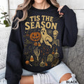 Retro Halloween Sweatshirt Tis the Season Vintage Halloween Aesthetic Womens Halloween Shirt Pumpkin Ghost Oversized Sweatshirt