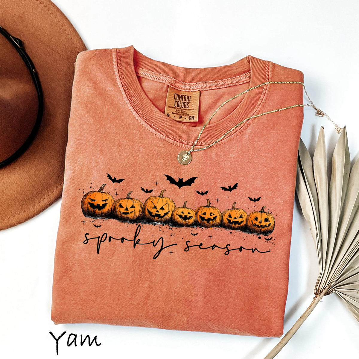 Comfort Colors Spooky Season Pumpkins Halloween Shirt Spooky Season TShirt Ghost Pumpkin bat Shirt Halloween Gift Stay Spooky Shirt