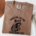 Comfort Colors Hang On Let Me Overthink This Shirt Sarcastic Saying Racoon Meme Shirt Funny Racoon Shirt Racoon Lover Shirt