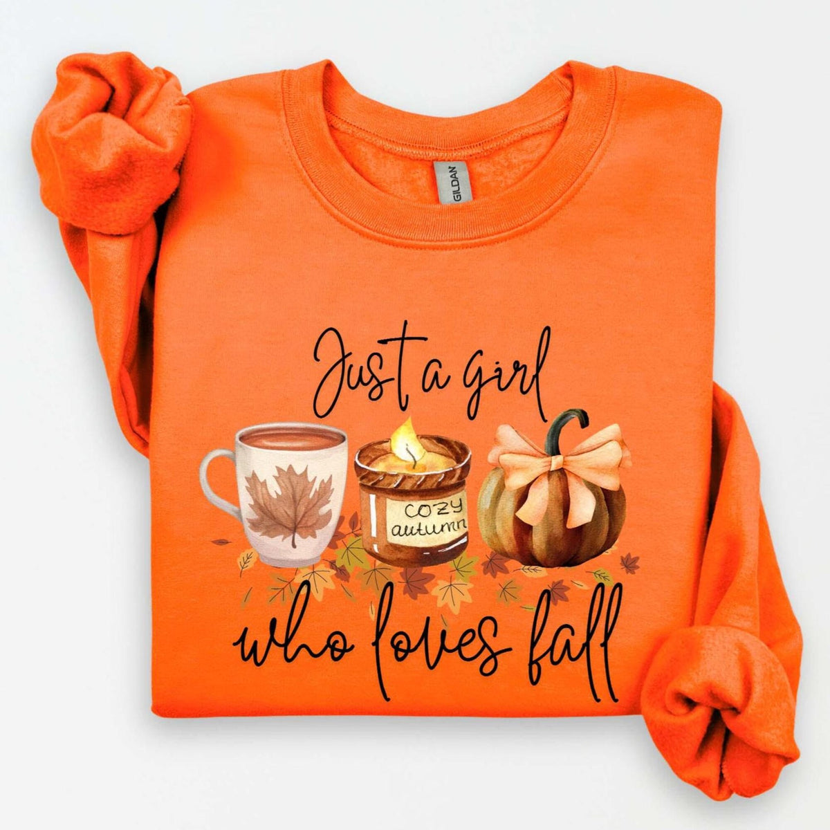 Just A Girl Who Loves Fall Sweatshirt Fall Sweatshirt Fall Shirt Football Mom Shirt Coffee Lover Shirt Fall Shirt Thanksgiving Gift
