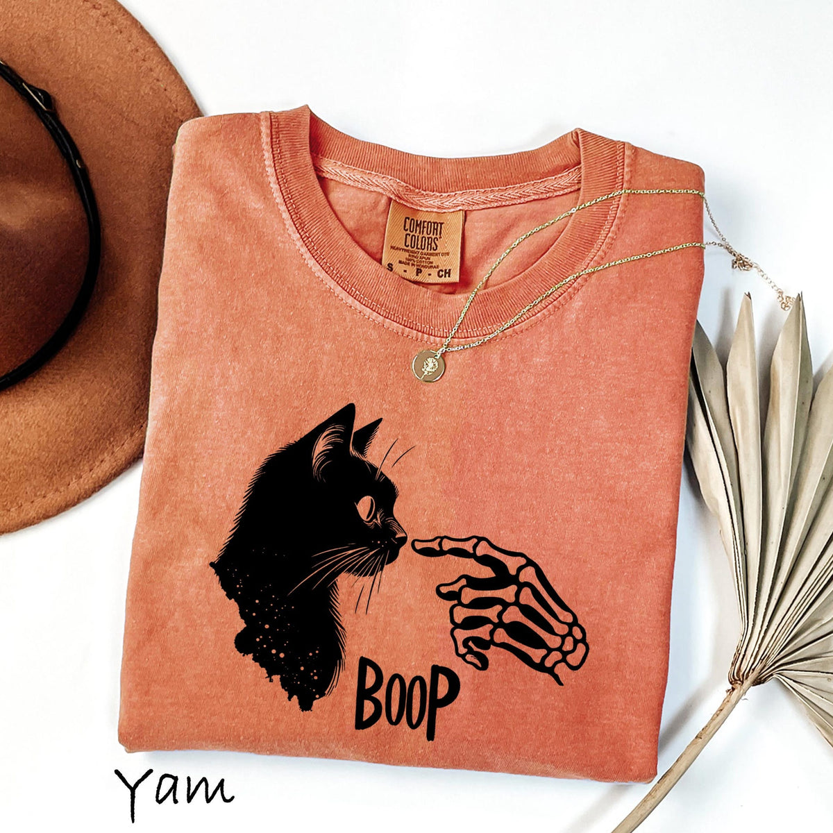 Comfort Colors Cat Halloween Shirt Skeleton Cat Shirt Cute Halloween Shirt Cat Lover Shirt Skeleton Hand Cat Boop Shirt Cat Mom Gift