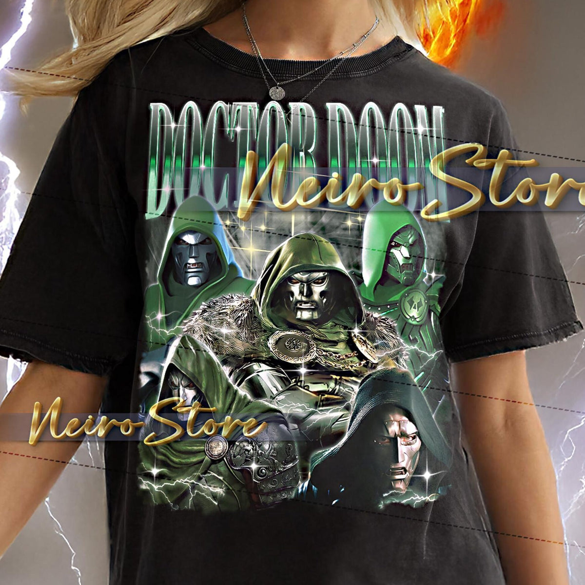 Comfort Colors Doctor Doom Shirt Women, Retro Bootleg Vintage 90s Marvel Comics Villain Graphic Tee, Fan Gift for Her Aesthetic