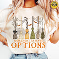 Comfort Colors Retro A Girl Gotta Have Options Shirt Women, Halloween Witches Spooky Season Feeling Witchy Trendy Girly Graphic Tee, Gift for Her Aesthetic