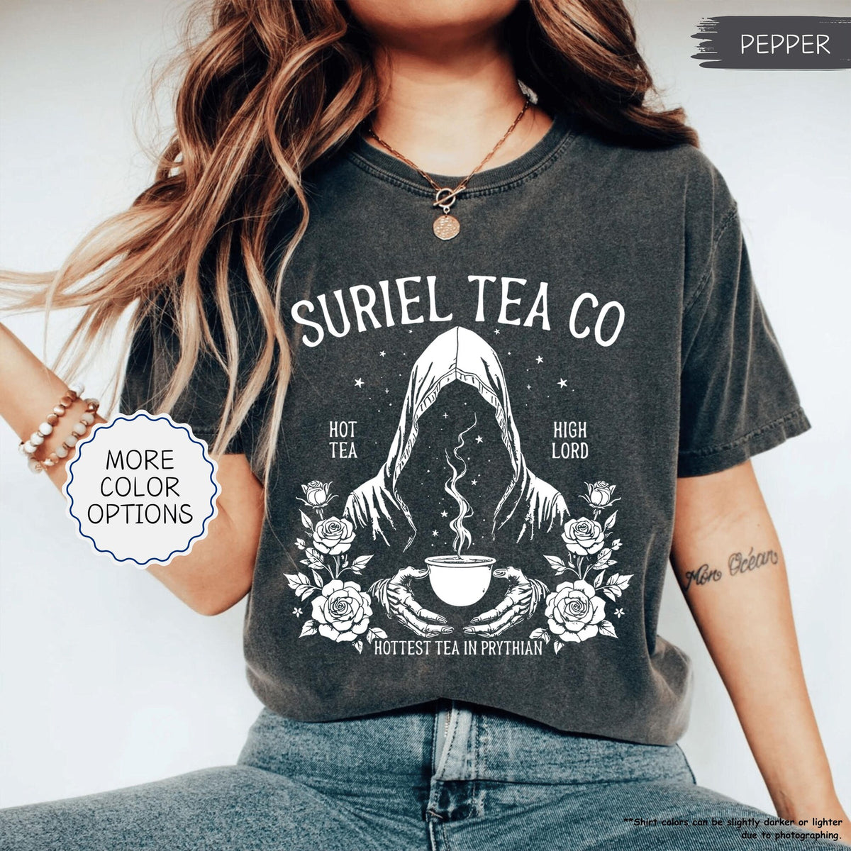 Comfort Colors Suriel Tea Co Shirt Fantasy Reader Shirt Acotar Shirt A Court Of Thorns and Roses TShirt Bookish Gift Book Lover Shirt