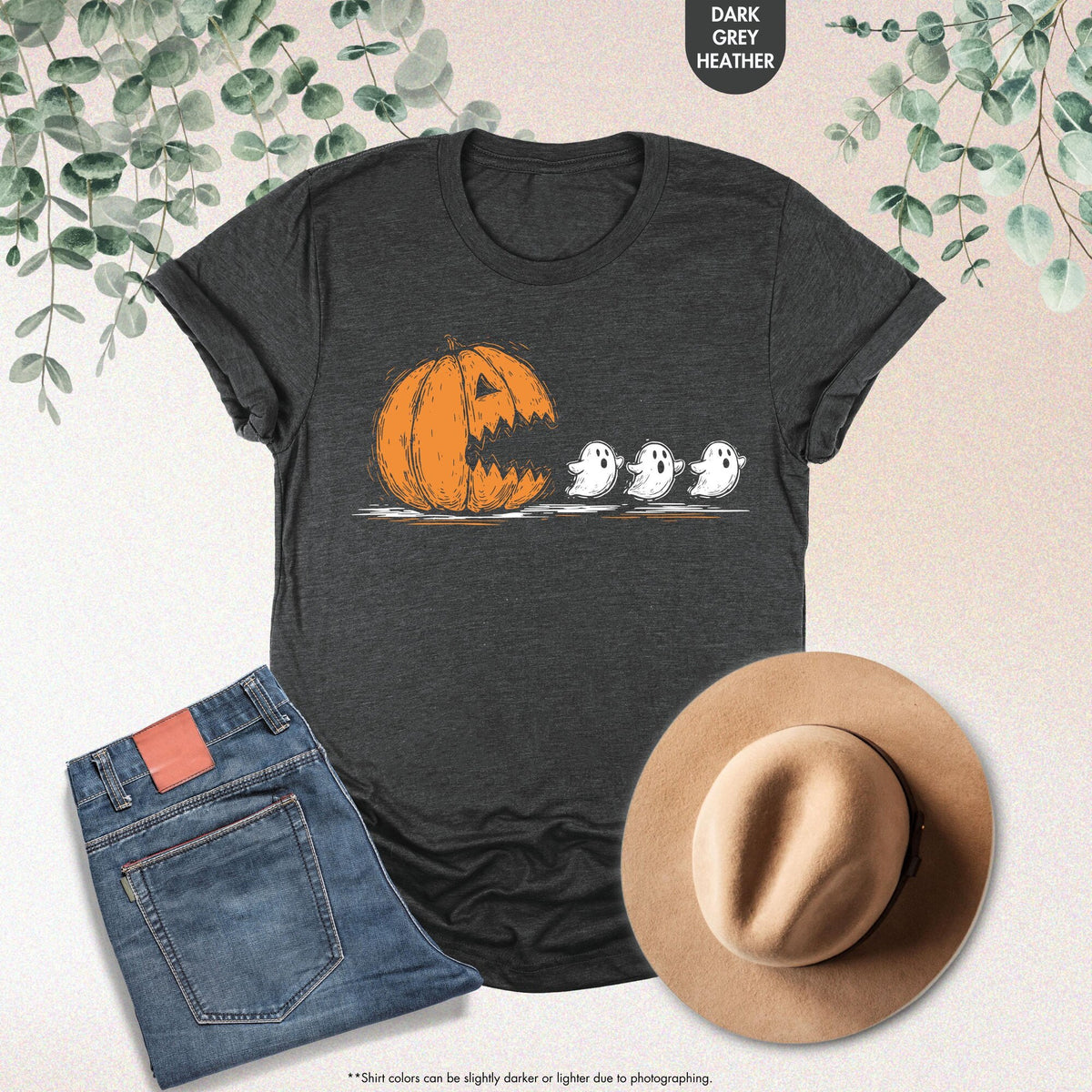 Halloween Pumpkin Eat Ghost Shirt Funny Halloween Shirt Halloween Gamer Gift Halloween Party Tee Pumpkin Ghost Shirt Spooky Ghost Tee