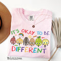 Comfort Colors Its Okay To Be Different Fruit Graphic Teacher Shirt Inclusivity TShirt Back To School Tee Teacher Gift For Her