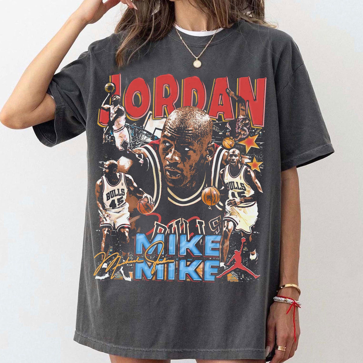 Comfort Colors Michael Jordan Vintage Bootleg Shirt Women, MJ NBA Basketball Merch Graphic Tee, Birthday Fan Gift for Her Aesthetic