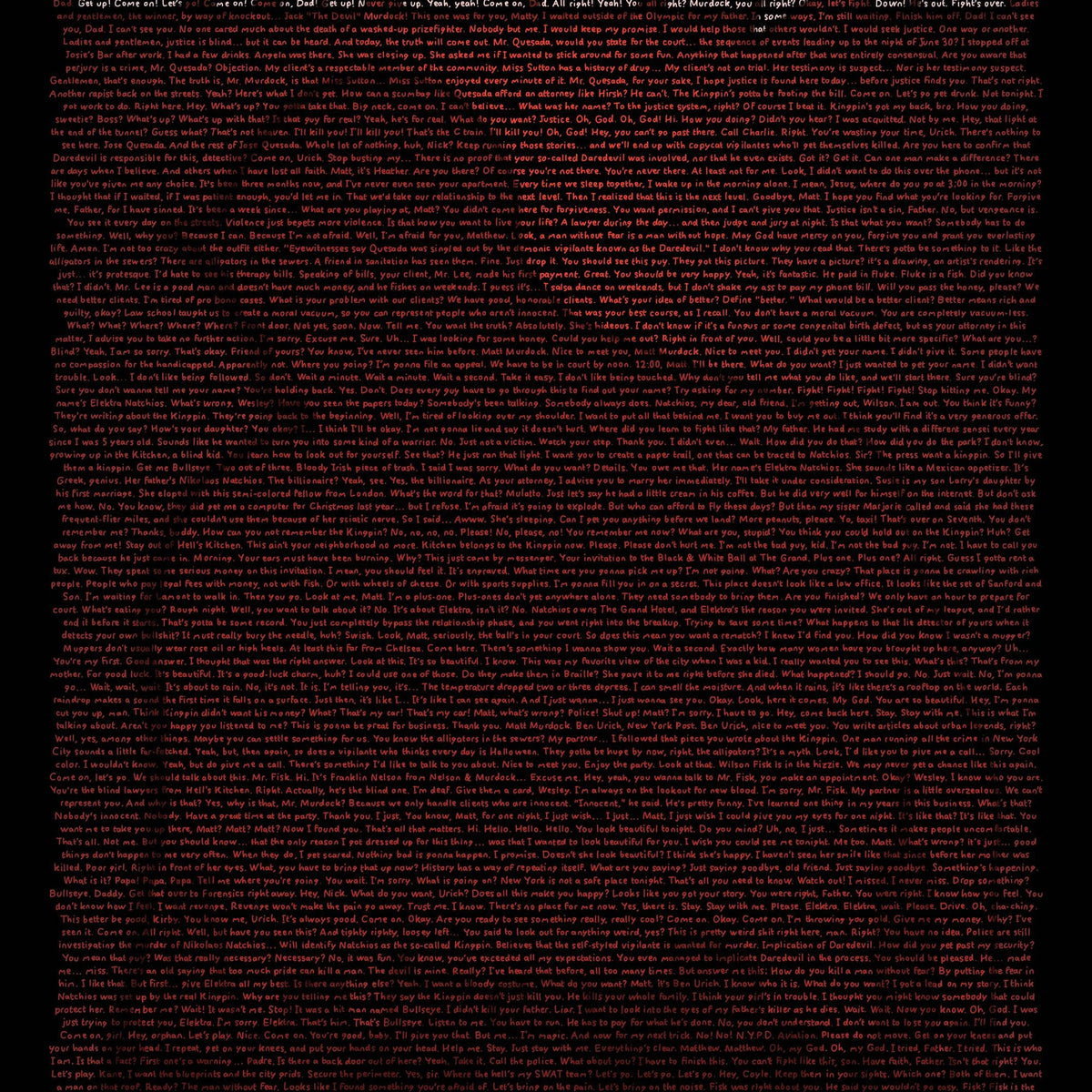 Daredevil 2003 Handwritten Movie Script - Poster | Canvas Wall Art Print