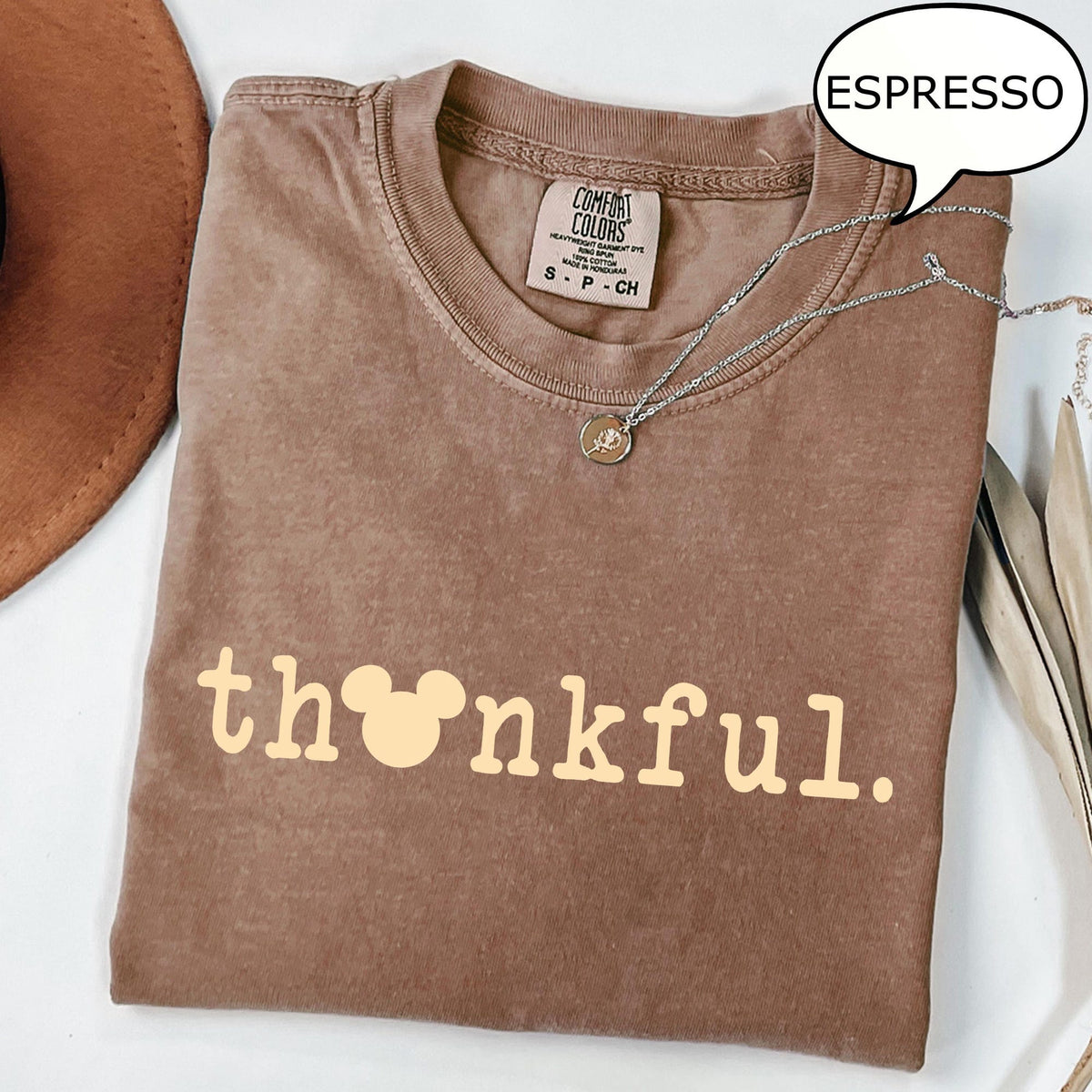 Comfort Colors Mickey Thankful Fall Shirt Women, 2026 Disney Thanksgiving Happy Thankful Graphic Tee, Gift for Her Aesthetic
