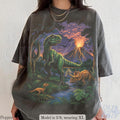 Vintage Jurassic Dinosaur 90s Graphic TShirt Retro TRex  Triceratops Shirt 90s Prehistoric Graphic Tee Dino Top Nostalgia Nature Gift