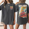 Comfort Colors Retro Lightning McQueen Two-Sided Shirt Women, Disney Pixar Cars Piston Cup WDW Family Vacation Graphic Tee, Gift for Her Aesthetic