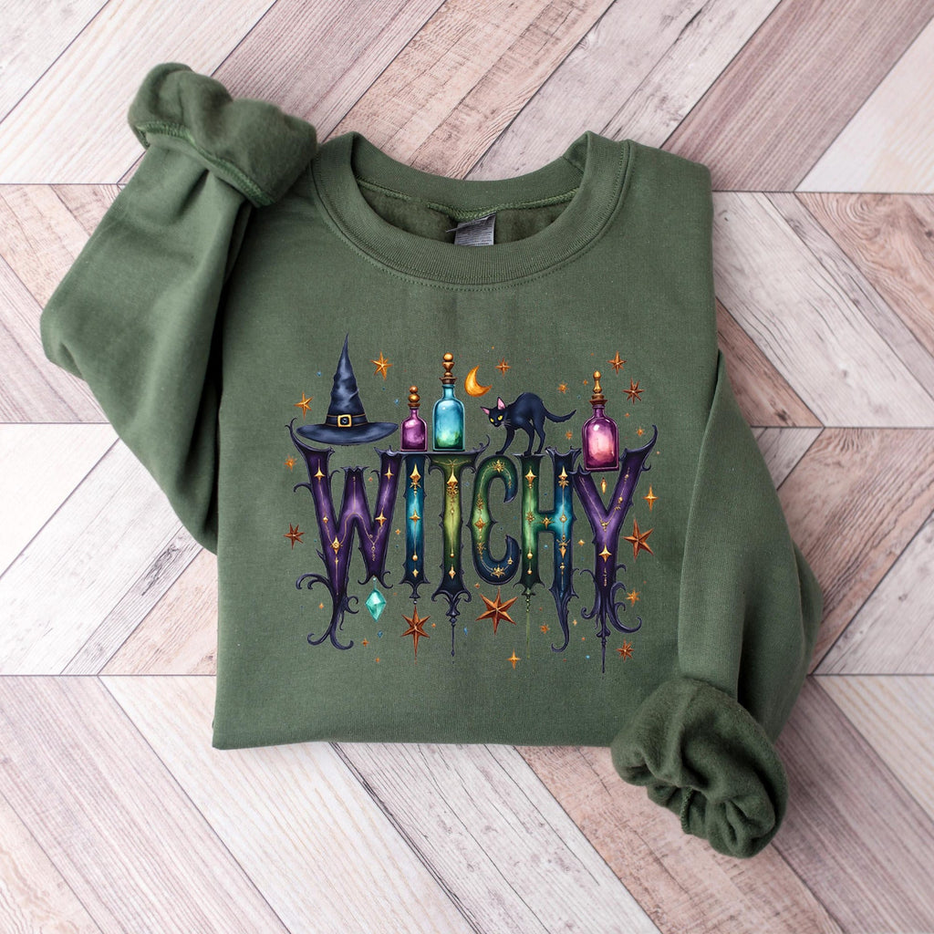 Halloween Witch Sweatshirt Funny Witch Sweatshirt Halloween Women Shirt Witchy Vibes Sweatshirt Witchy Things Shirt Halloween Gift