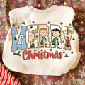 Comfort Colors Snoopy Christmas Shirt Women, Charlie Brown Peanuts Woodstock Friends Holiday Season Cartoon Dog Graphic Tee, Gift for Her Aesthetic