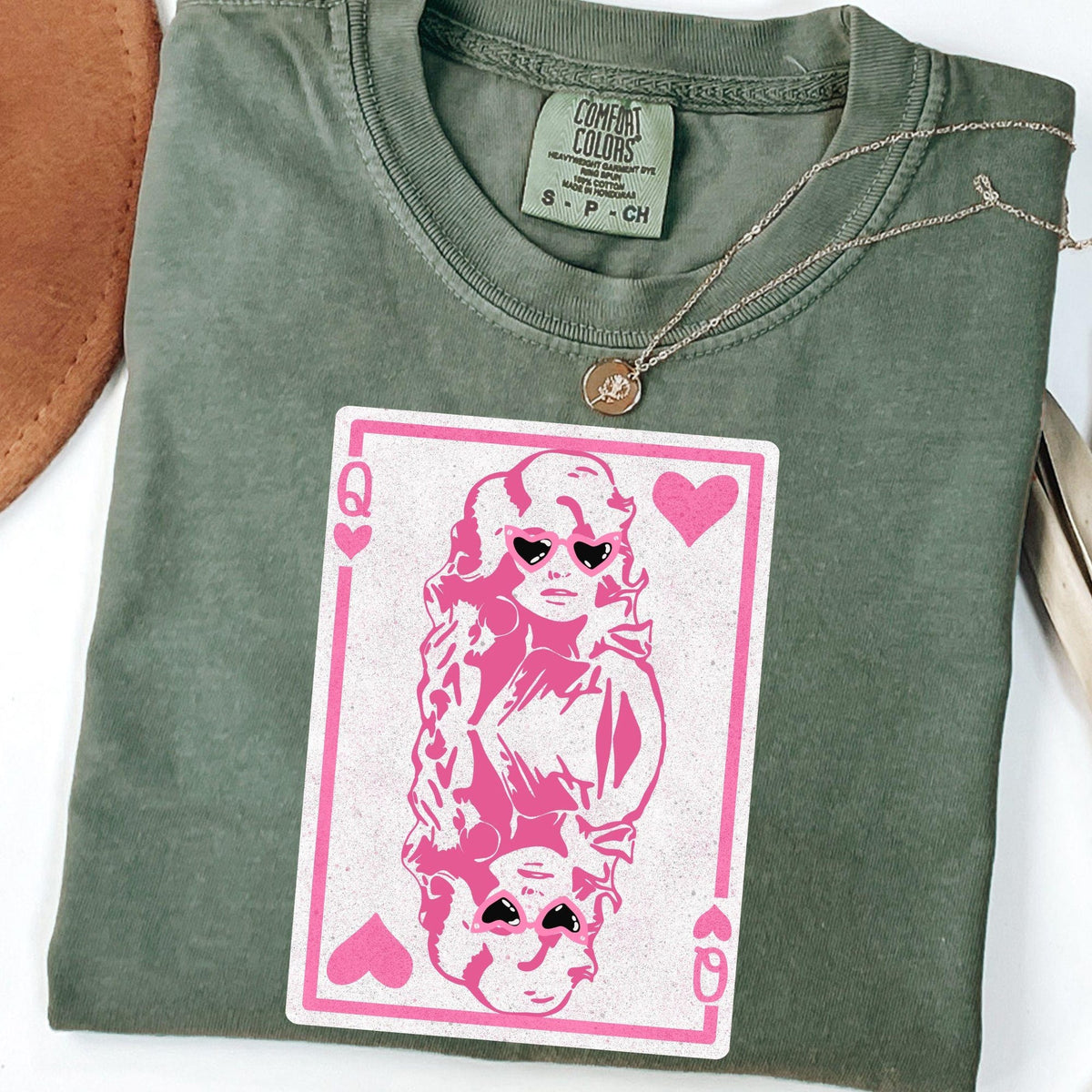 Comfort Colors Dolly Parton Shirt Queen Of Hearts Valentine Pink Design Country Music Tee Gift