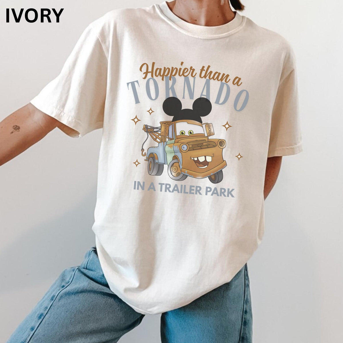 Comfort Colors Funny Tow Mater Lightning McQueen Shirt Women, Disney Cars Vacation Group Matching Birthday Disney World Graphic Tee, Gift for Her Aesthetic