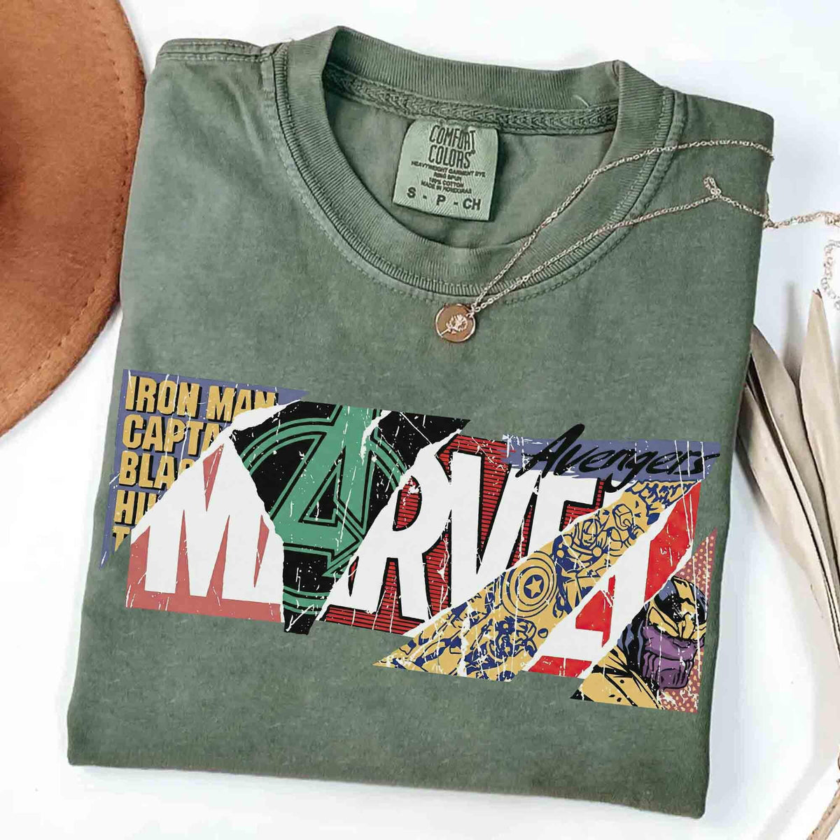 Comfort Colors Vintage Marvel Avengers Thanos Villains Shirt Women, Disney Disneyland Family Holiday Matching MCU Fan Graphic Tee, Gift for Her Aesthetic