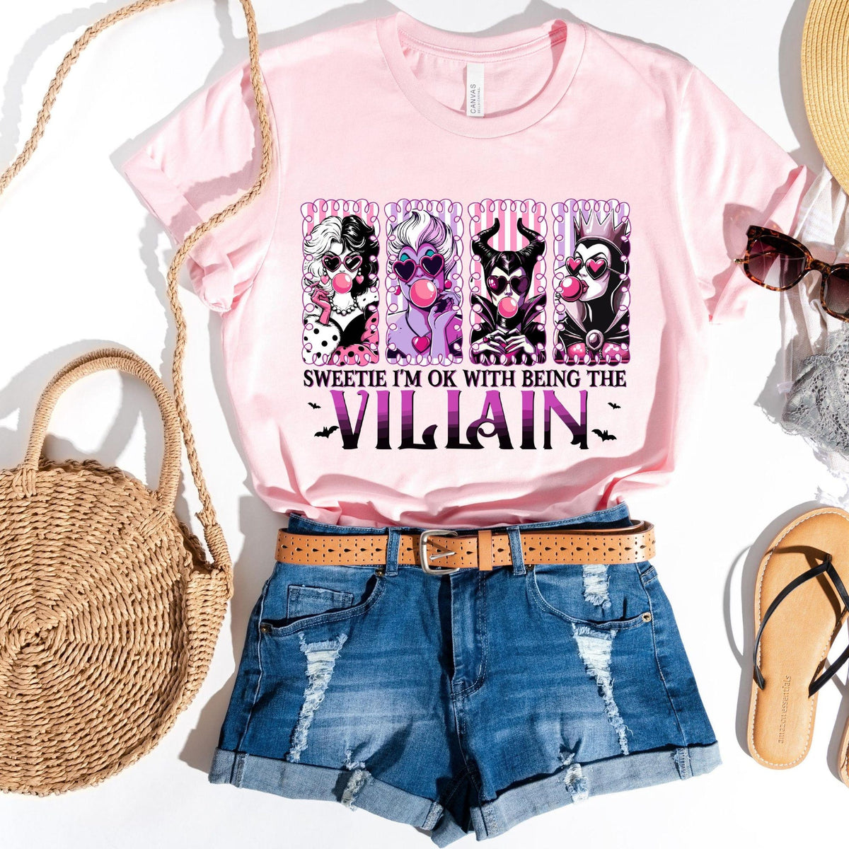 Disney Villain Shirt Sweetie Im Ok With Being The Villain TShirt Bad Witches Villains Hoodie Villains Bubble Gum Girls Sweatshirt